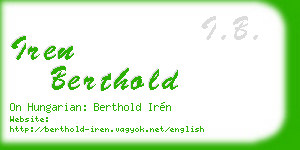 iren berthold business card